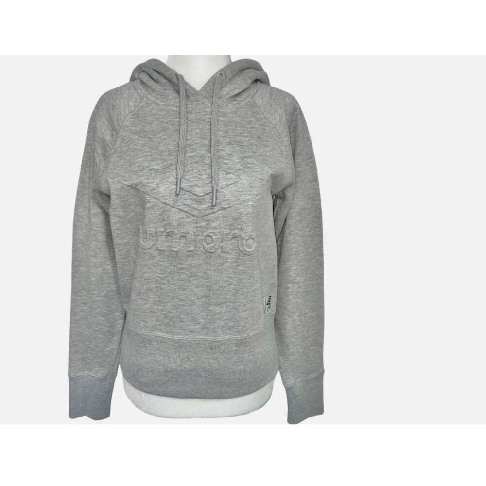 UMBRO Grey Embossed Logo Hoodie Sweatshirt Size XXL
